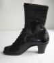 Historische Schuhe Gr.  35,  36,  Jugendstil,  Schwarzes Leder,  Stiefeletten Kleidung & Accessoires Bild 4