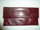 Vintage Edle Echt Leder Clutch Tasche M Tuch - Bordeaux Rot - Orig.  60 Er Jahre Accessoires Bild 2
