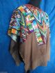 Poncho Cape Stoff Handarbeit Gewebt Indianer Inka Hippie Folklore Braun Vintage Kleidung & Accessoires Bild 3