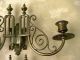 2 Alte Klavierleuchter,  Wandkerzenleuchter,  Kerzenleuchter,  Aus Metall Gefertigt nach 1945 Bild 1