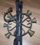 Sehr Alte & Antike Türglocke (wand Rad Glocke) Schmiedeeisen Glocke Messing Bild 3