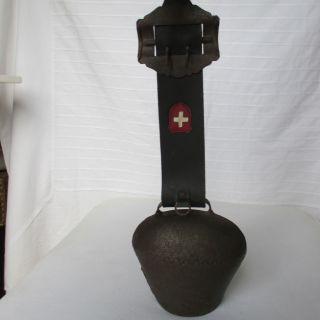 Wunderschöne Orig.  Schweizer Kuh Glocke,  Almglocke,  Lederriemen,  Typischer Klang Bild