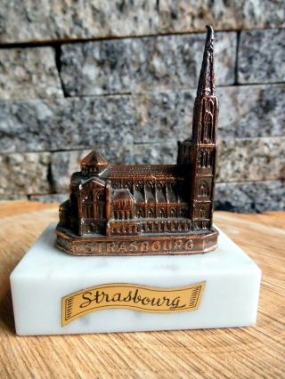 Reiseandenken Aus Frankreich Strasbourg Dom,  Figur,  Kirche,  Andenken Bild