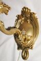 Antike Barock Wandlampe Wandleuchter Leuchter Gold Messing Groß & Guß `1930 Ii Gefertigt nach 1945 Bild 8