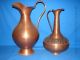 Gm 01 Posten 4 X Antike Messing Vasen Gefäße Vase Karaffe Kanne Gefertigt nach 1945 Bild 2