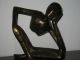 Bronze Skulptur Figur No Body Denker 3 Kg Schwer Modern Hingucker Sehr Rar Bronze Bild 2