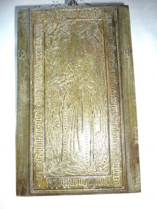 Alte Bronze Tafel - Bild Margret Vo Rulling Zu Donn Und Denn 24x15cm über 2,  7kg Bild