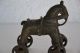 Antikes Bronze Pferd Spielzeug Handarbeit Auf Räder 500g Sehr Selten Bronze Bild 4