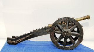 Antik Bronze Kanone Vorderlader Gruenderzeit 50cm Doppeladler Metallrohr Bild
