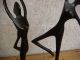 Alte Skulptur Zwei Tänzerinnen Aus Bronze Antik Schwer Rar - Dachbodenfund Bronze Bild 4