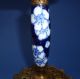 Antik: Kerzenleuchter Messing Kombiniert Mit Keramik - Blau Und Weiß Messing Bild 1