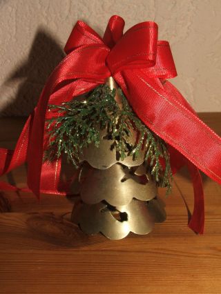 Alte Messing Weihnachtsglocke - Baumzapfen - Weihnachten - Advent Bild