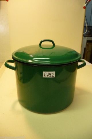 6792.  Alter Emaille Topf Email Old Enamelware Pot Bild