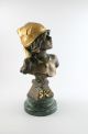 Art Nouveau,  Jugendstil Bronze - Bueste,  E.  Villanis Bronze Bild 1