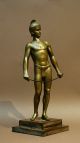 Alte Rarität ' Gladiator ' Figur Aus Bronze Auf Holz Sockel 1900-1949 Bild 1