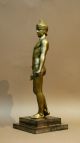 Alte Rarität ' Gladiator ' Figur Aus Bronze Auf Holz Sockel 1900-1949 Bild 2
