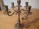 Alter Messing Jugendstil Kerzenständer 5 Flammig Kerzenleuchter Kandelaber Gefertigt nach 1945 Bild 1