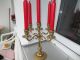 Alter Messing Jugendstil Kerzenständer 5 Flammig Kerzenleuchter Kandelaber Gefertigt nach 1945 Bild 2