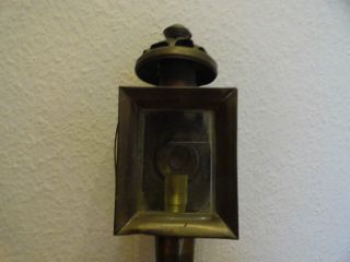 Kutschenlampe Antik Um 1900 - Messing - 40 Cm Gross Für Glühbirne Geeignet Bild