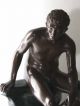 Fonderie Sommer Napoli Figürliche Bronze Sitzender Männerakt Ca.  1890 Signiert Bronze Bild 2