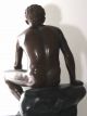Fonderie Sommer Napoli Figürliche Bronze Sitzender Männerakt Ca.  1890 Signiert Bronze Bild 6