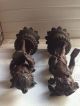 2x Putti Engel Bote Zinkguss Bronziert Hübsche Sockel Post Flügel Antik Putto Metallobjekte Bild 7