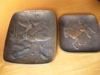 2 Bronzeschalen Tiermotive V.  A.  Holl Schwb.  Gmünd? Bild