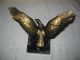 Nachlass,  Alter Großer Bronze Adler Mit Ausgebreiteten Schwingen Auf Felsen Bronze Bild 4