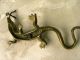 Reptilien Figur Aus Messing Länge Ca 19 Cm Gefertigt nach 1945 Bild 2