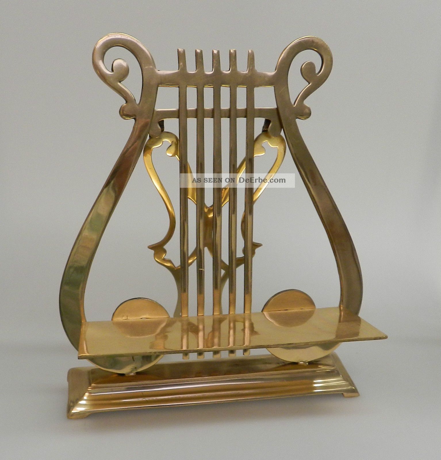 Dekorativer Notenständer Notenhalter Aus Messing Gefertigt nach 1945 Bild