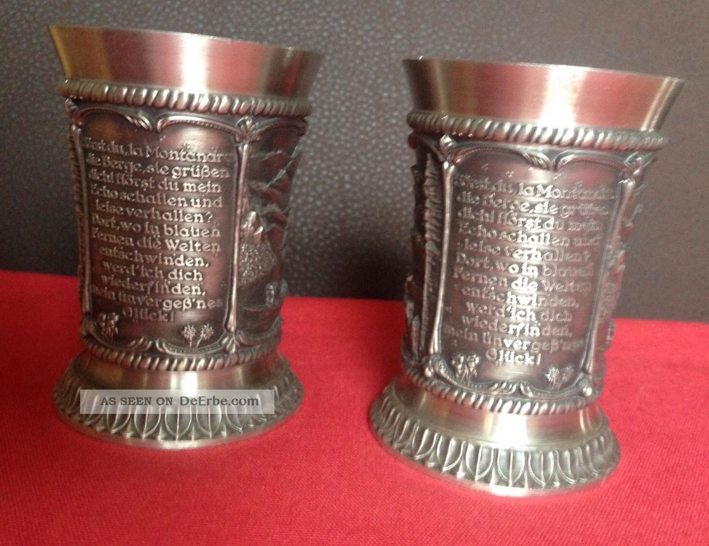 ➰2 Zinnbecher Aus Der Vitrine Sks Zinn ➰300g Gefertigt nach 1945 Bild