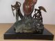Bronze Skulptur Nobility Of Time Handarbeit Mit Marmorboden Hommage An Dali Bronze Bild 2