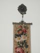 Schöner Gobelin Klingelzug,  Wandteppich,  Messing Glocke,  Glockenzug Gefertigt nach 1945 Bild 4