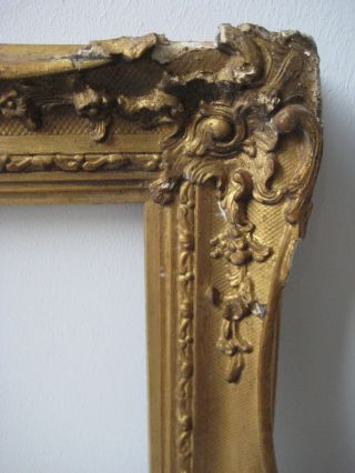 Rokoko Gemälde - Rahmen 19.  Jh.  Holz,  Stuckmasseverziert,  Orig.  Polymentvergoldu Bild