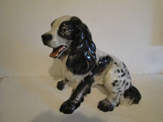Grosser Keramikhund,  Cocker Spaniel,  Gloriette Keramik,  Ansehen Bild