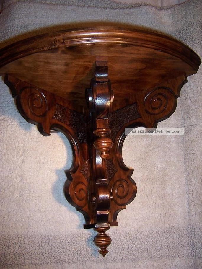 Konsole,  Wandregal,  Uhrenkonsole Für Lenzkirch,  Junghans Oder Gustav Becker Uhr Antike Originale vor 1945 Bild