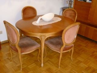 Esszimmergarnitur Speisezimmer Chippendale - Stil,  Tisch Ausziehbar Und 4 Stühle Bild