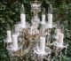 Kronleuchter 12 - Flammig Kristall Lüster Maria Theresia Lampe Chandelier Barock Gefertigt nach 1945 Bild 9