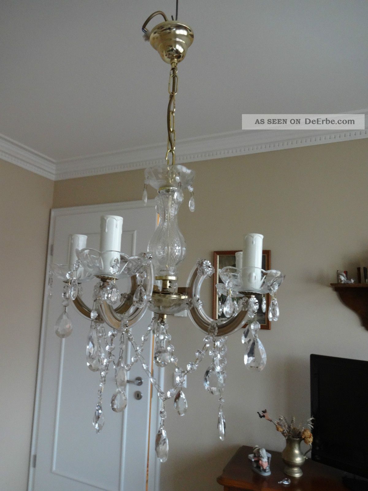 Lampe Lüster Kronleuchter Kristall LÜster Maria - Theresia - Stil 5 Flammig