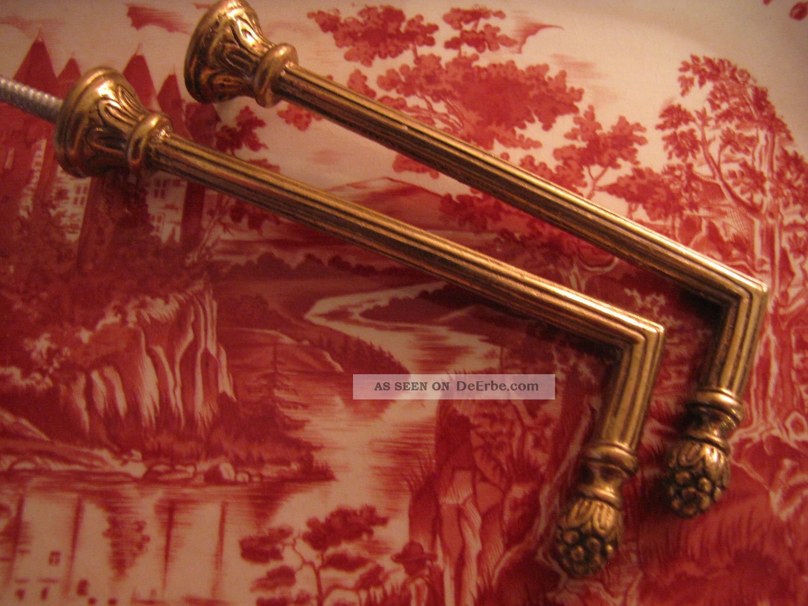Alte Gardinenhalter Raffhalter Messing 11 Cm Barock Zapfen Frankreich Shabby Stilmöbel nach 1945 Bild