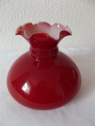 Petroleumlampenschirm Lampenschirm Ersatzglas Rot Ø 12,  3 Cm Schmöger Leuchten Bild