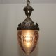 Rarität Um 1920 Art Deco Nouveau Lampe Deckenlampe Pendelleuchte Messing Glas Antike Originale vor 1945 Bild 2