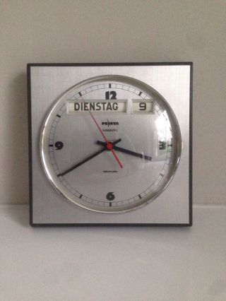 Peweta Datomatic Uhr (flipclock Klappzahlenuhr) Junghans Ato - Mat? 70er Rar Bild