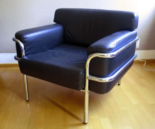 2 Vintage Sessel 60er Art Deco Bauhaus Stahlrohr Chrom Bild