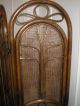 Alter Paravent Raumteiler Korbgeflecht Rattan - Shabby Chic Stilmöbel nach 1945 Bild 10