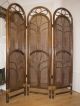 Alter Paravent Raumteiler Korbgeflecht Rattan - Shabby Chic Stilmöbel nach 1945 Bild 11