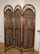 Alter Paravent Raumteiler Korbgeflecht Rattan - Shabby Chic Stilmöbel nach 1945 Bild 7