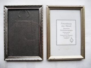 Zwei Kleine Alte Bilderrahmen,  Rahmen,  Metall,  Metallrahmen Gr.  10 X 7 Cm. Bild