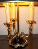 Alte Französische Lampe,  Bouillottelampe,  Bouillotte,  Kaminlampe,  Leuchter,  3 Flammig Antike Originale vor 1945 Bild 5