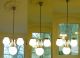 Art Deco Antike Decken Hänge Lampe 3arm 4fl.  Chrom Um 1930 Antike Originale vor 1945 Bild 2